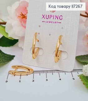 Серьги СТРЕЛЫ простые, длина 2см, англ. застежка XUPING 18K 117267 фото