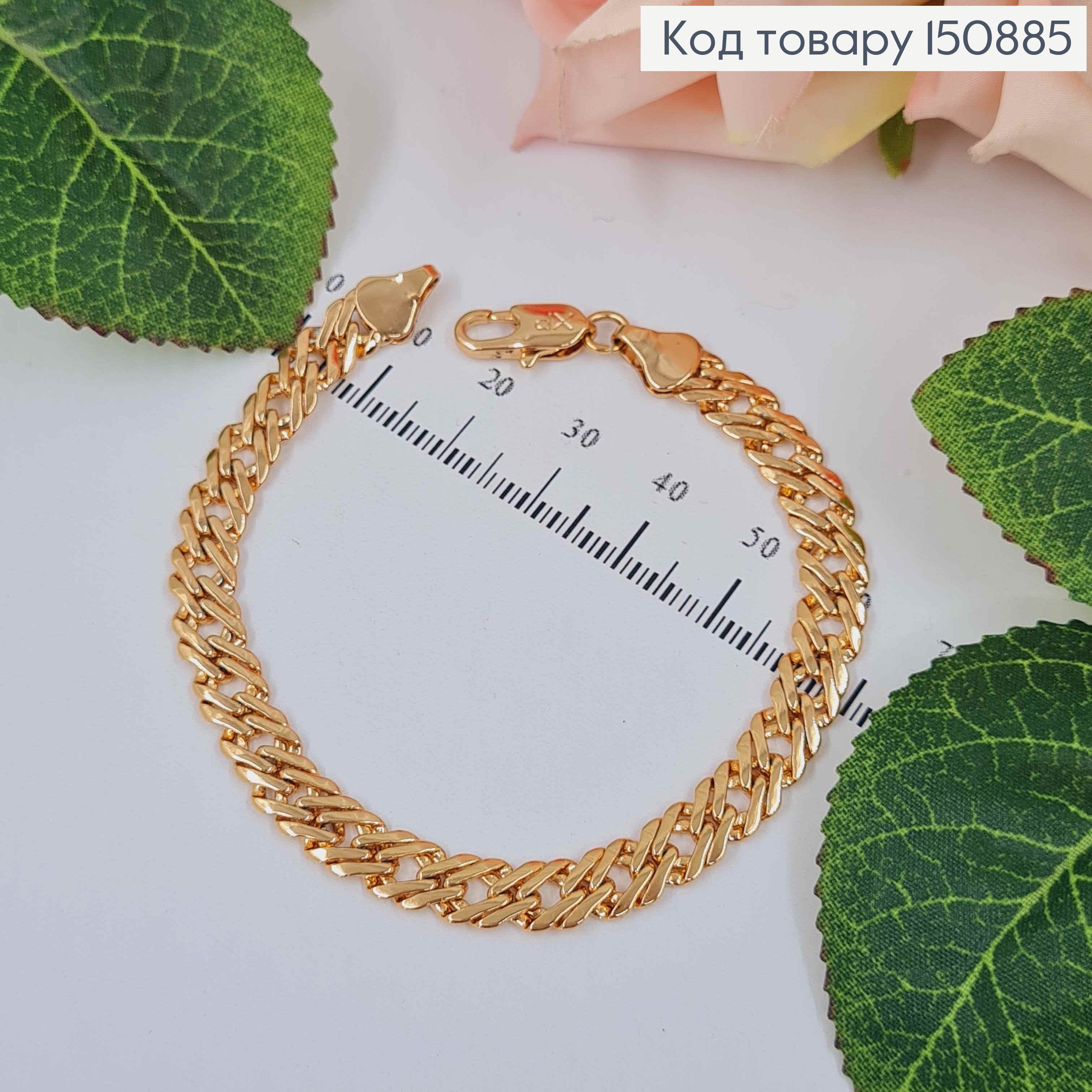 Браслет плетение двойное ромбовое, длина 19см, Xuping 18К 150885 фото 2