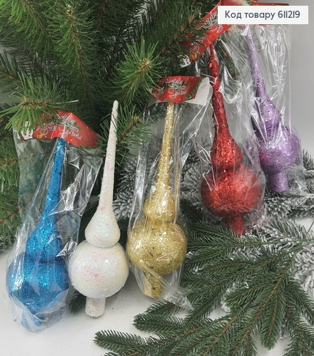 Верхівка на ялинку Луска кольорова в асорт., 25 см, Україна 611219 фото 1