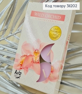 Аромасвічка таблетка BISPOL Дика орхідея  6 шт/ 4 годин, 15-170 311202 фото