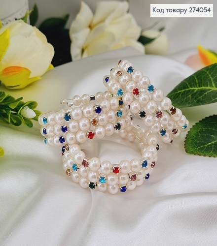 Браслет с камнями и жемчужинками в ассортименте 274054 фото 1