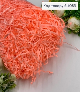 Наполнитель бумажный неоновый-Персиковый 100 гр 514083 фото