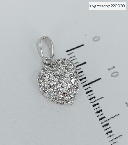 Кулон Сердце с камнями  220020 фото 1