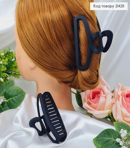 Краб каучук, матовий Чорний, Півколо з петелькою, 9см 214211 фото 1