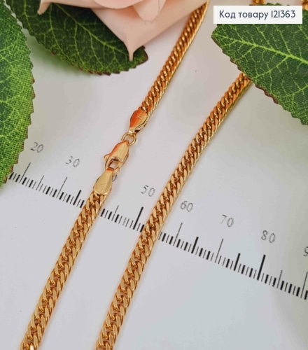 Цепочка 5мм, длина 50см, плетение ПАНЦИРНОЕ, Xuping 18K 121363 фото 1