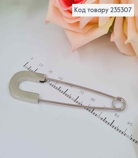 Брошь "Шпилька" серебряного  цвета, длина 9см 235307 фото