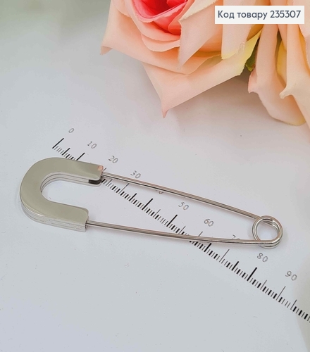 Брошь "Шпилька" серебряного  цвета, длина 9см 235307 фото 1