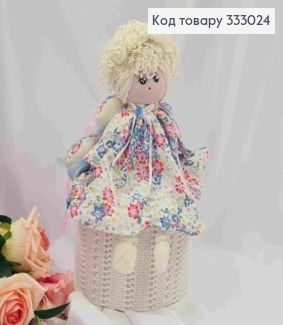 Коробка подарочная (17*13,5см), КУКЛА (20см) (Платья в цветочках), ручная работа, Украина. 333024 фото