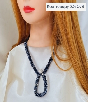 Набір Колье та браслет зі стіклярусу металік 236079 фото