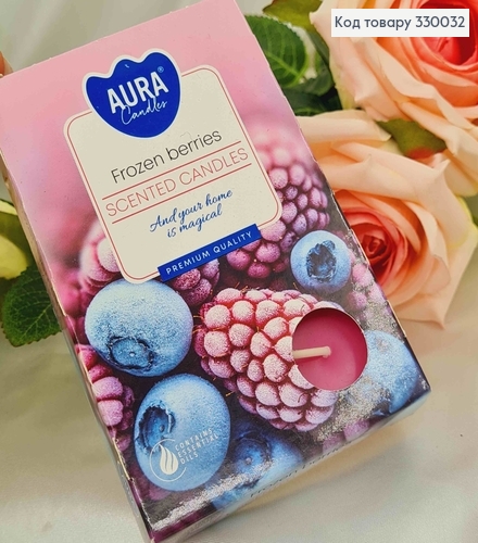 Аромасвічка таблетка BISPOL Заморожеві ягоди  6 шт/4 годин, 15-314 330032 фото 1