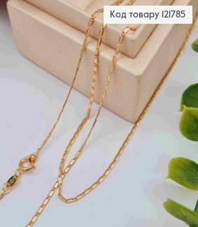 Цепочка плетение Пластинками, ширина 1мм, длина 55см, Xuping 18K 121785 фото