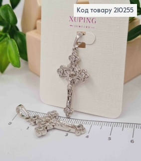 Крестик родился с распятием и камешками, 3,2*1,9см,Xuping 210255 фото