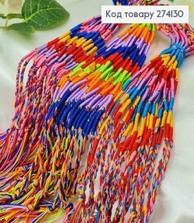Расточка-Фенечка из нитей мулине для волос, цветные, дл.28см 274080 фото