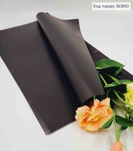 Пленка матовая ЧЕРНАЯ в листах 58*58см, 70мкр, Китай. 363100 фото 1