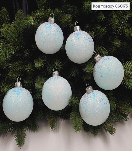 Набор шаров 60 мм Пастель, цвет СВЕТЛО ГОЛУБОЙ, 6шт/уп, Украина 660173 фото 1