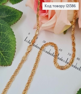 Цепочка, улиточное плетение, ширина 4мм, длина 45см. Xuping 18K 121386 фото