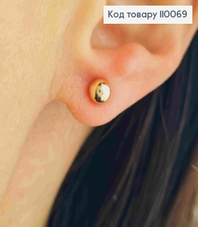 Сережки гвіздки "Кульки", розмір 0,5см, Xuping 18K 110069 фото