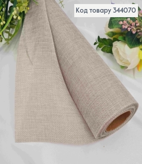 Мешковина искусственная из джута, серого цвета, 48см*5ярд 344070 фото