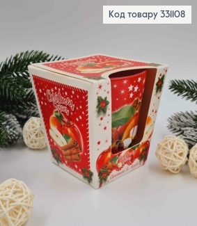 Аромасвічка стакан   Christmas Spices, CINAMON & APPLE 115г/ 30год., Польща 331108 фото