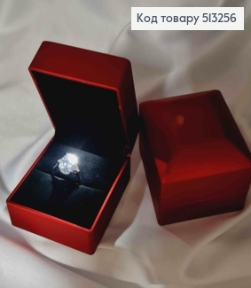 Коробка матовая ювелирная КРАСНАЯ с подсветкой, размер 6,5*6*5см 513256 фото