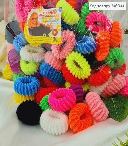 Резинка калуш Махра середня (4см) кольору 100шт/уп 246044 фото 1