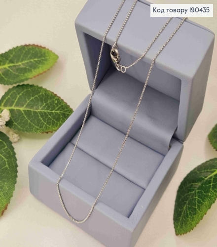 Цепочка родированая, Якорное плетение, ширина 1мм, длина 45см, Xuping 190435 фото 1