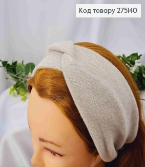 Повязка чалма с Люрексом, СВЕТЛО-БЕЖЕВОГО цвета, 21*10см, ручная работа, Украина. 275140 фото