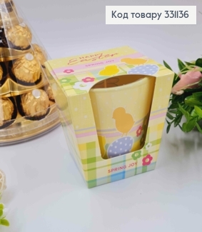 Аромасвечка стакан, HAPPY EASTER, spring joy, 115г/30час., Польша 331136 фото