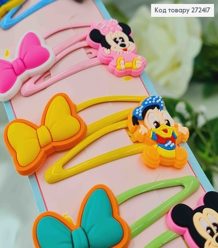 Заколка детская (20шт)Тик-так (хлопушка) 6см БАБОЧКИ и и герои ДИСНЕЙ в ассорт. 272417 фото 2