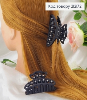 Краб пластик матовый, Семь цветочков с камешком, дуга, 7см 212172 фото