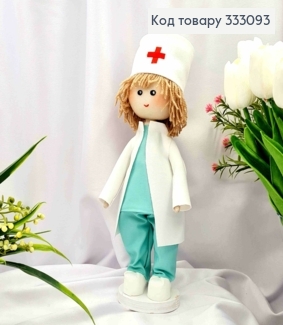 Лялька Хлопчик, "Лікар" (29см), ручна робота, Україна 333093 фото
