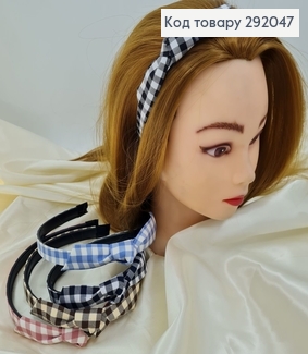 Обруч пластик клетка с бантиком в асс. 292047 фото