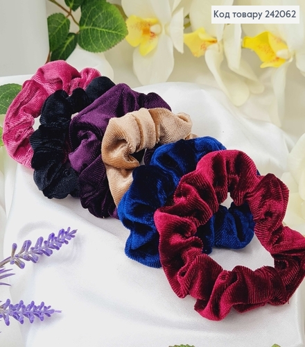 Резинка велюр 8см середня ЖАТКА в асорт. 242062 фото 2