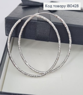 Серьги кольца 5 см родованное   Xuping 180428 фото