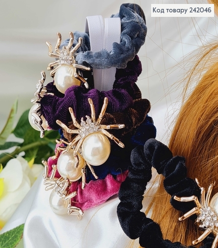 Резинка велюр з Павучком в ас. 242046 фото 2