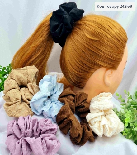 Резинка объемная с хаотической вышивкой, Цвета в ассортименте, 13см 242168 фото 1