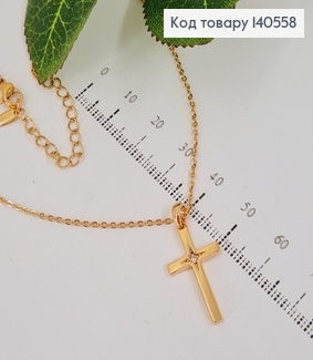 Хрестик 2,3*1,3см з камінцем на ланцюжку  41+4см й Xuping 140558 фото