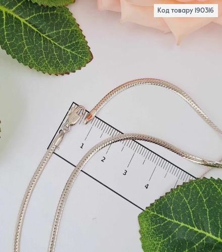 Цепочка родившаяся, Плоское плетение, шир. 2мм, дл. 45см, Xuping 18К 190316 фото 1