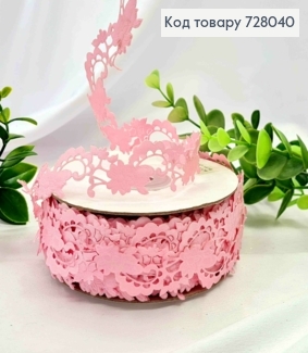 Лента-тесьма декоративная, РОЗОВОГО цвета, ширина 2см, длина 20 метров 728040 фото