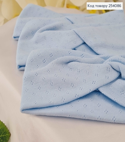 Повязка детская трикотаж(натур. ткан.) чалма ГОЛУБА, ручная работа. Украина (17*7,5см) 254086 фото 1