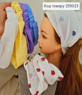 Повязка Бандана, трикотаж (натуральная ткань) 25см, Украина, ручная работа 255023 фото