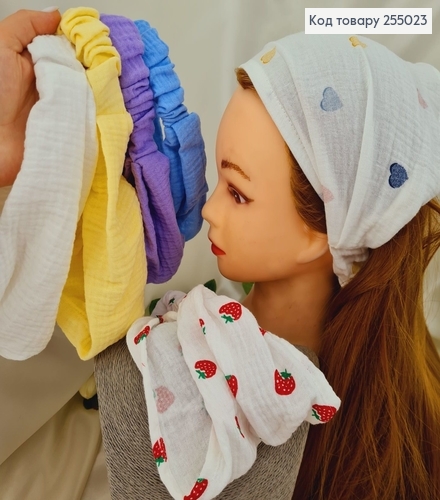 Повязка Бандана, трикотаж (натуральная ткань) 25см, Украина, ручная работа 255023 фото 1