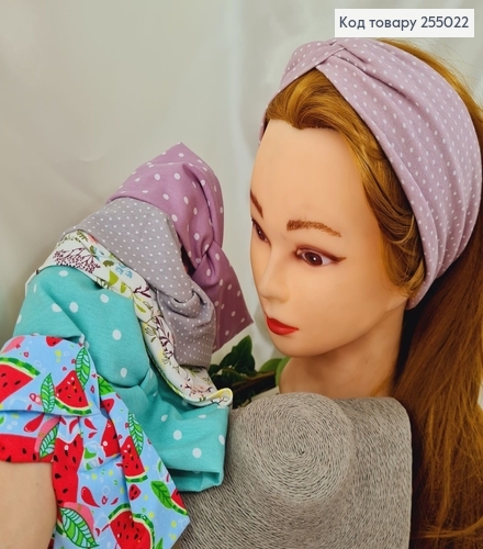 Повязка трикотаж (натуральная ткань) Чалма ЦВЕТЫ 9*21см, ручна яработа , Украина 255022 фото 1