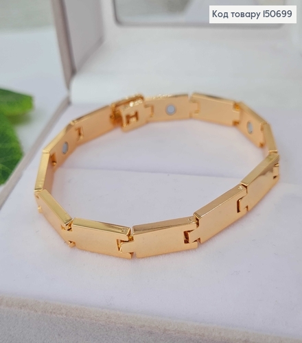 Браслет на руку, пластинками 0,7см, дл. 19.5см Xuping 18K 150699 фото 1