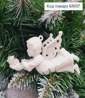Новогодняя фигура Блеск Ангел Белый, 10,5*6см, Украина 619137 фото