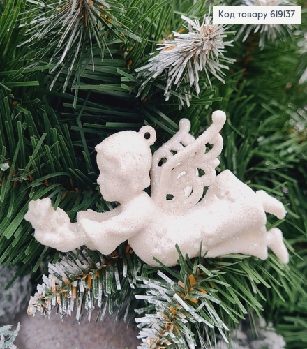 Новогодняя фигура Блеск Ангел Белый, 10,5*6см, Украина 619137 фото 1
