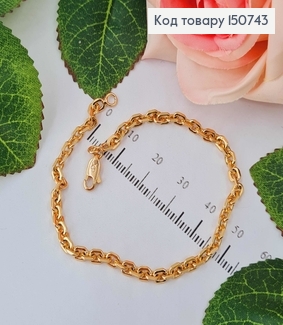 Браслет, якорное плетение, шир.0,3см, дл. 20см, Xuping 18K 150743 фото