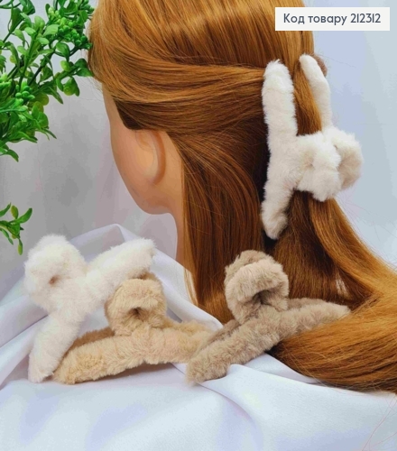 Краб пластик Петелька "Пушок",  11см, Пастельні кольори в асортименті 212312 фото 1