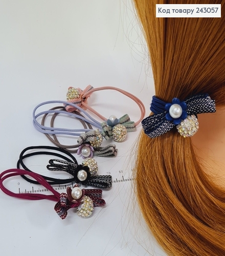 Резинка подвійна з квіточкою в асор. 243057 фото 1