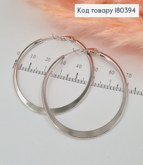 Серьги кольца 5 см. Родованное Xuping 180394 фото